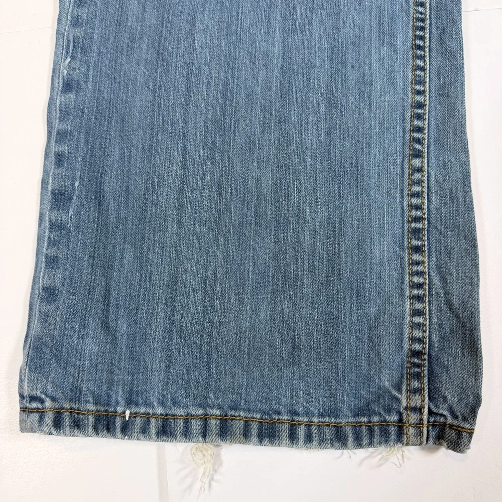 Levi's 559 Jeans Mens 42x32 Blue Denim Faded Hipster Red Tab Boho Straight Leg